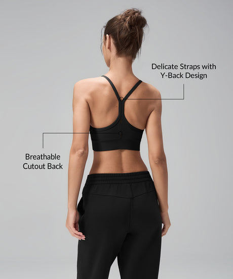 Anywhere Y-Back Design Insydda Yoga-BH med Vadder | Sport-BH med Lätt Stöd för Damer