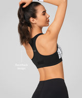 Enfold Zip Front Padded Running Bra | Women's High Support Sports Bra