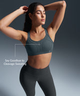 Reggiseno da corsa imbottito con incrocio regolabile Power | Reggiseno sportivo ad alto sostegno da donna