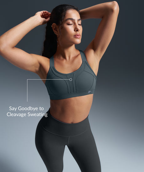 Power Adjustable Criss Cross Padded Running Bra | Women's High Support Sports Bra