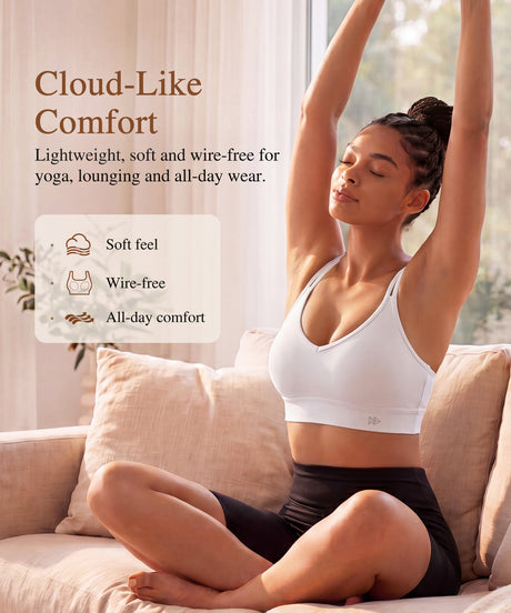 Anywhere Breathable Soft Bra for Yoga & Everyday Wear | Women's Light Support Sports Bra