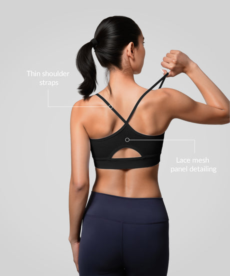Echo Andningsbar Sportig Yoga-BH med Y-rygg | Sport-BH med lätt stöd för kvinnor