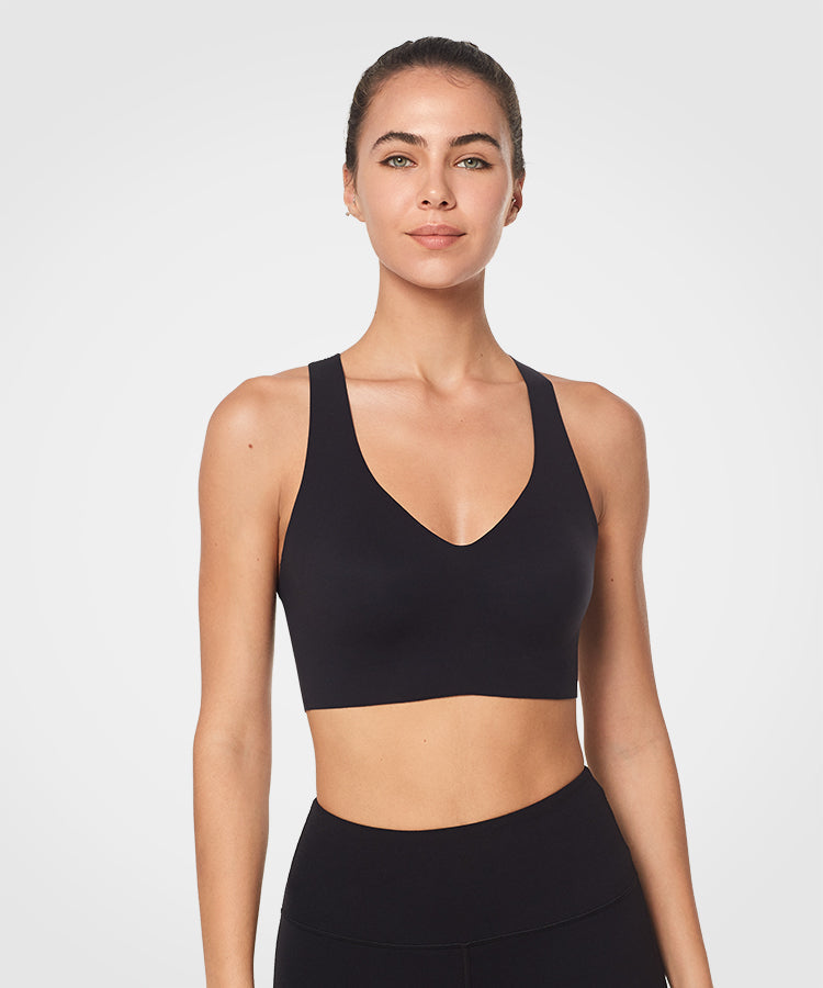 Shift Scoop Neckline Crisscross Strappy Padded Yoga Bra