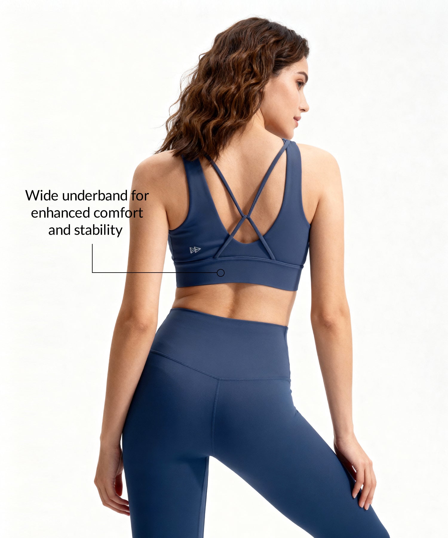 Gepolsterter Longline-Yoga-BH mit breitem Unterbrustband | Sport-BH für Damen mit leichter Stützfunktion
