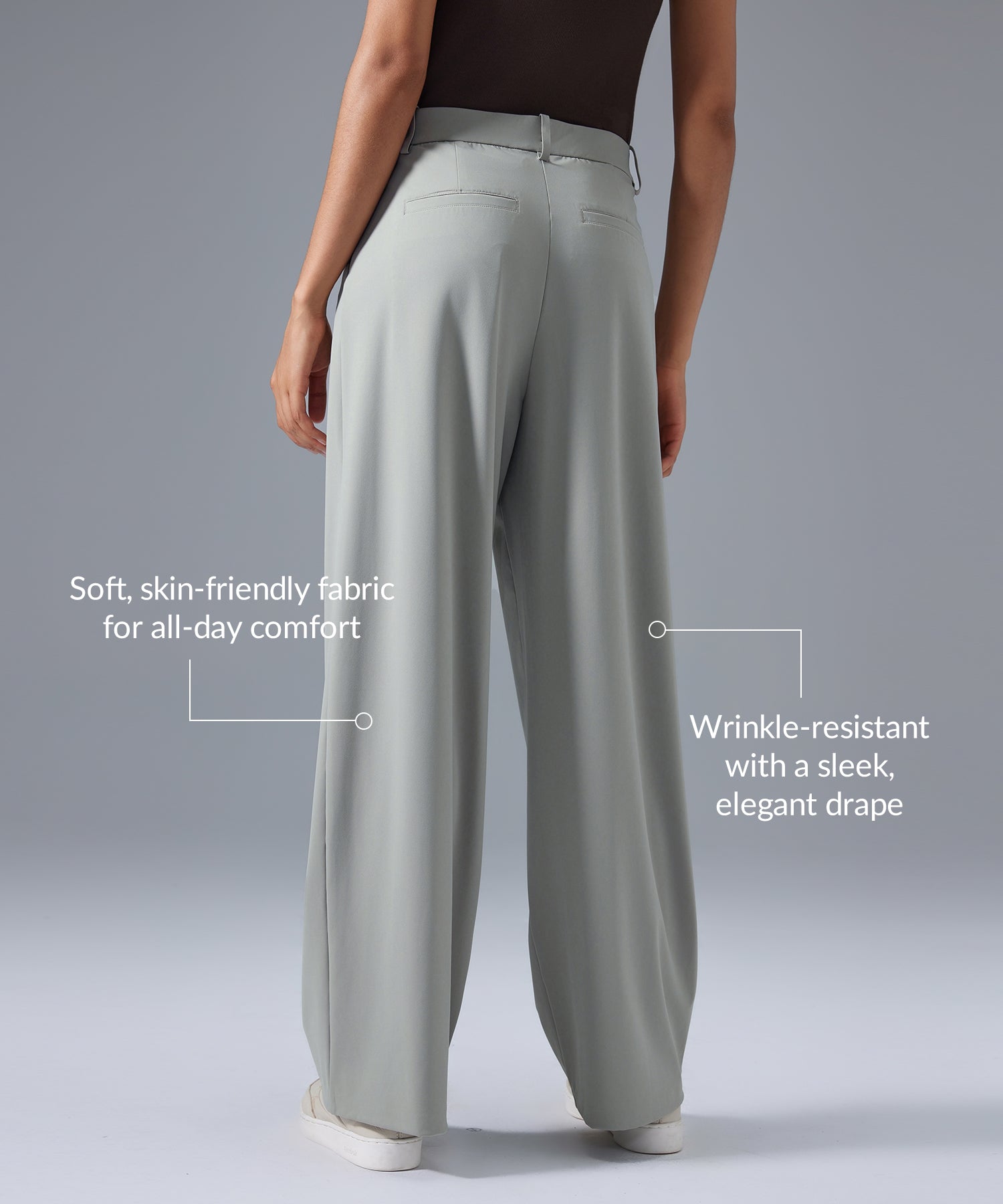 Yvette Modern Pleated Long Flowy Wide-leg Suit Pants| Women's Light Support Pants, Yvette Modern Pleated Long Flowy Wide-leg Suit Pants| Women's Light Support Pants,