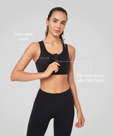 Enfold Zip Mesh Racerback Vadderad Löpar-BH | Sport-BH med Högt Stöd för Damer