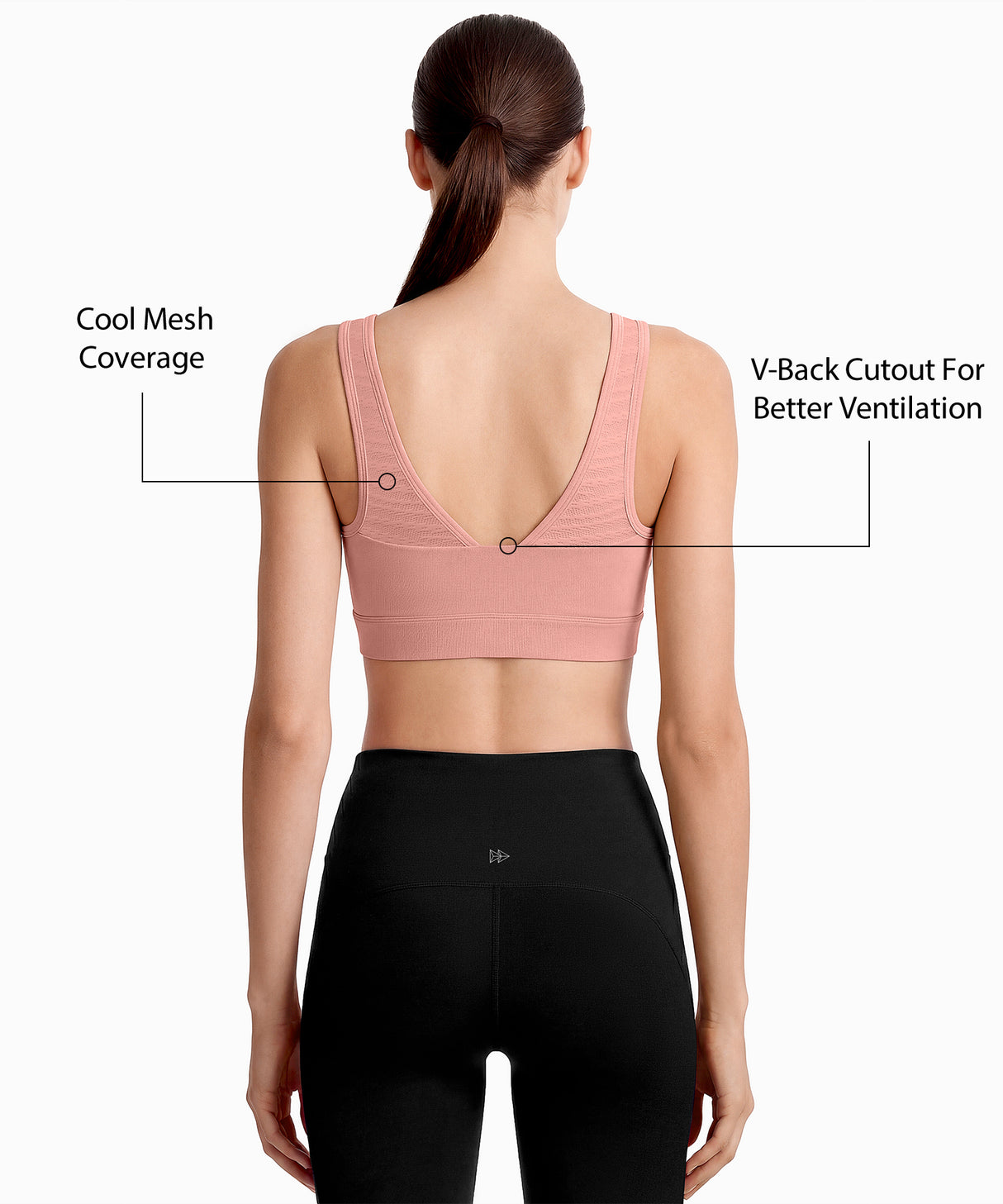 Power Breathable Zip Front Fixed Cups High Impact Bra | Women's High Support Sports Bra