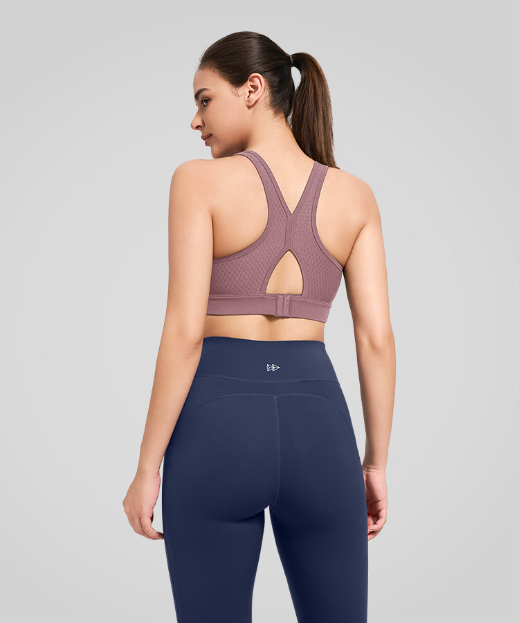 Power Butterfly Back Mesh Breathable Running Bra| Women's High Support Sports Bra