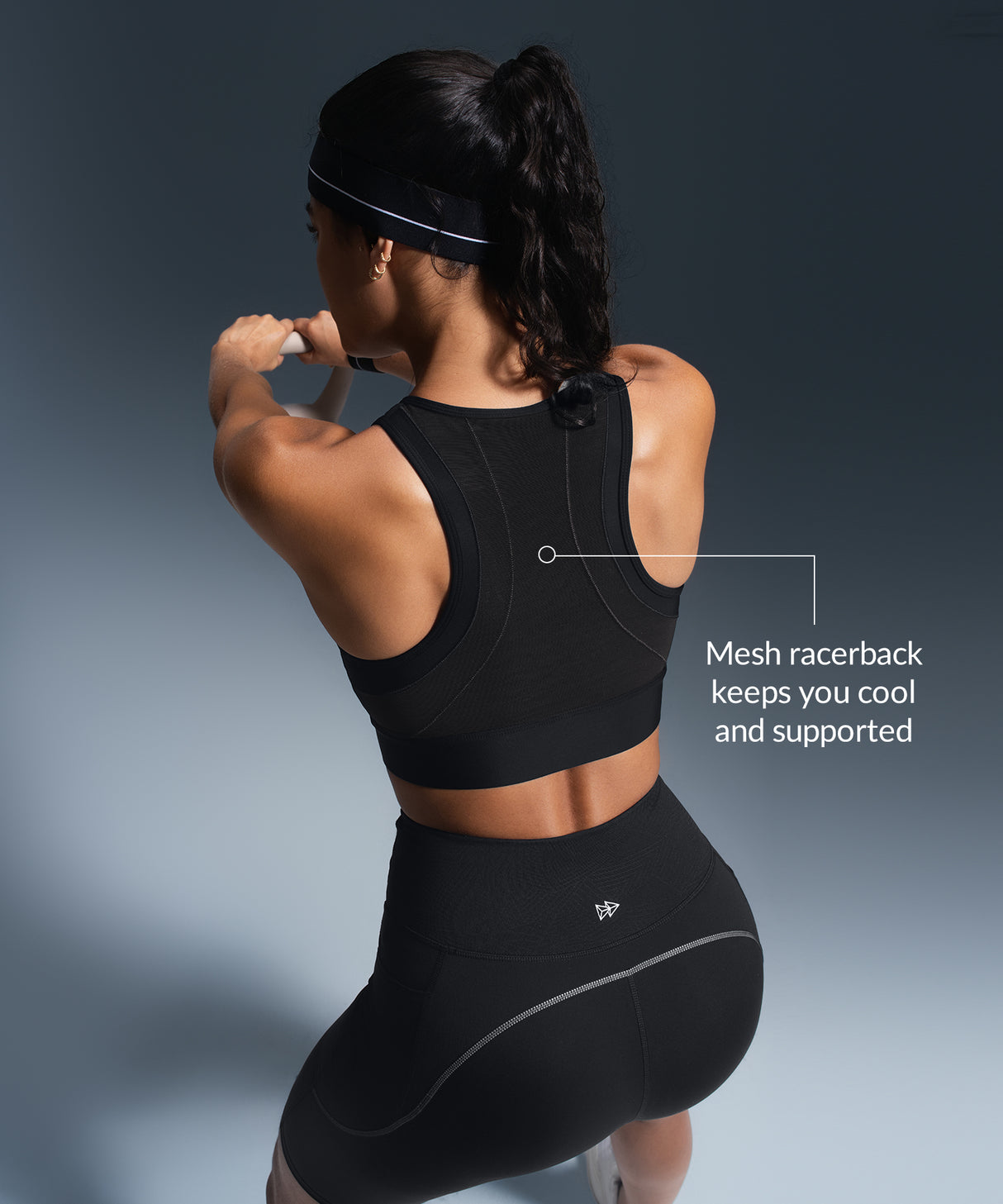 Sculpt Zip Mesh Racerback Padded Running Bra | Women's High Support Sports Bra