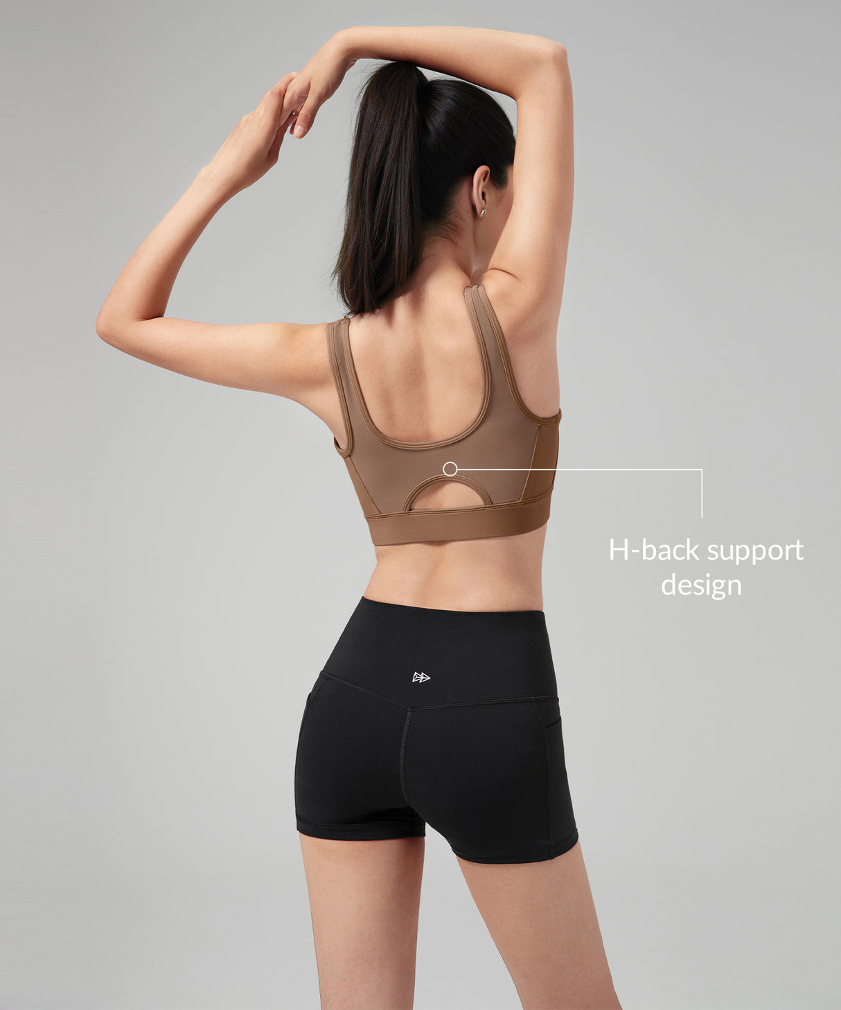 Power Front Sheer Mesh H-Back Sports Bra| Women's High Support Sports Bra