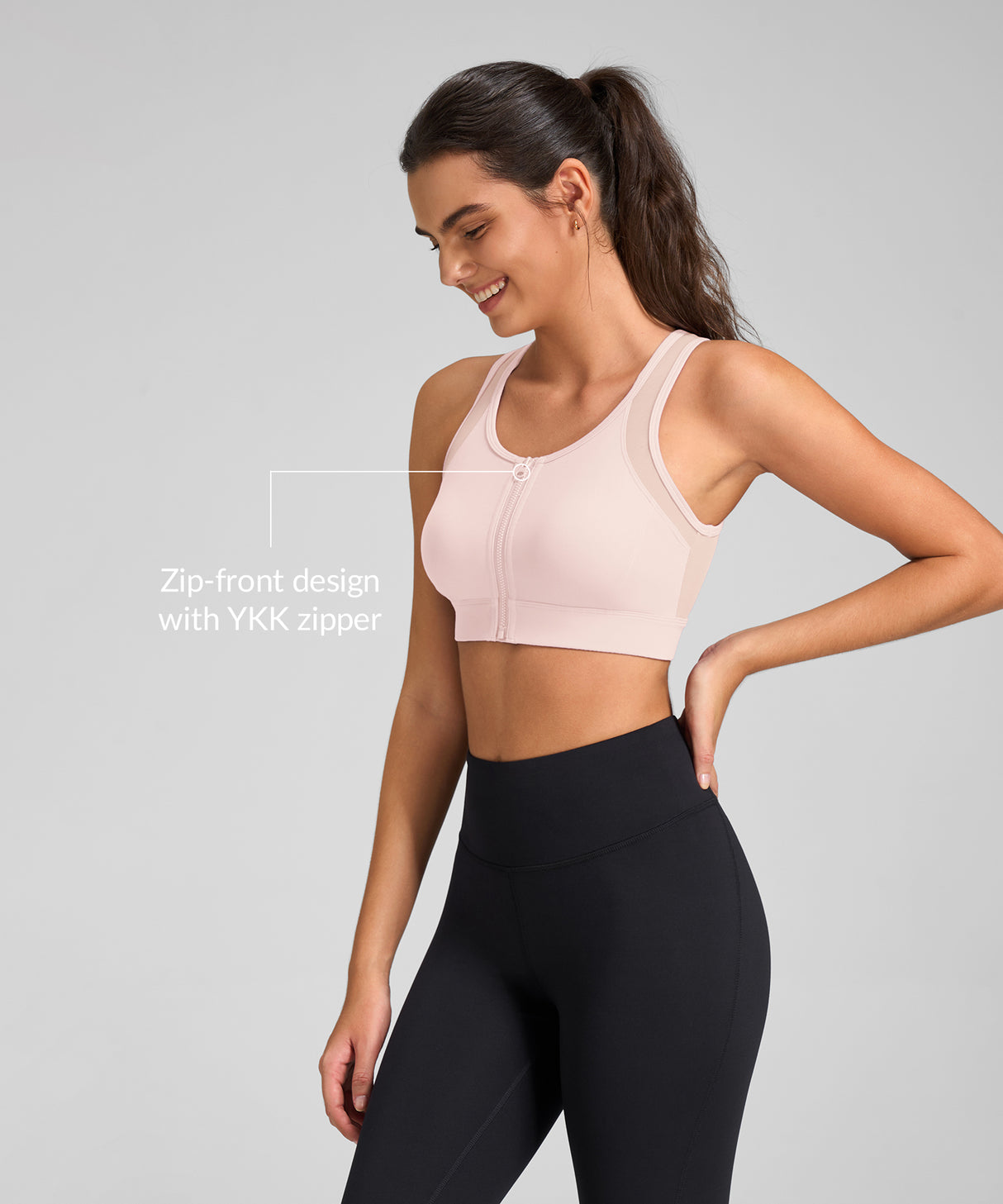 Power T-back Mesh Lightweight Running Bra | Women's High Support Sports Bra