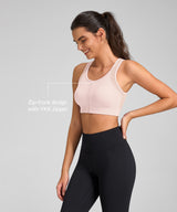 Power T-back Mesh Lightweight Running Bra | Women's High Support Sports Bra