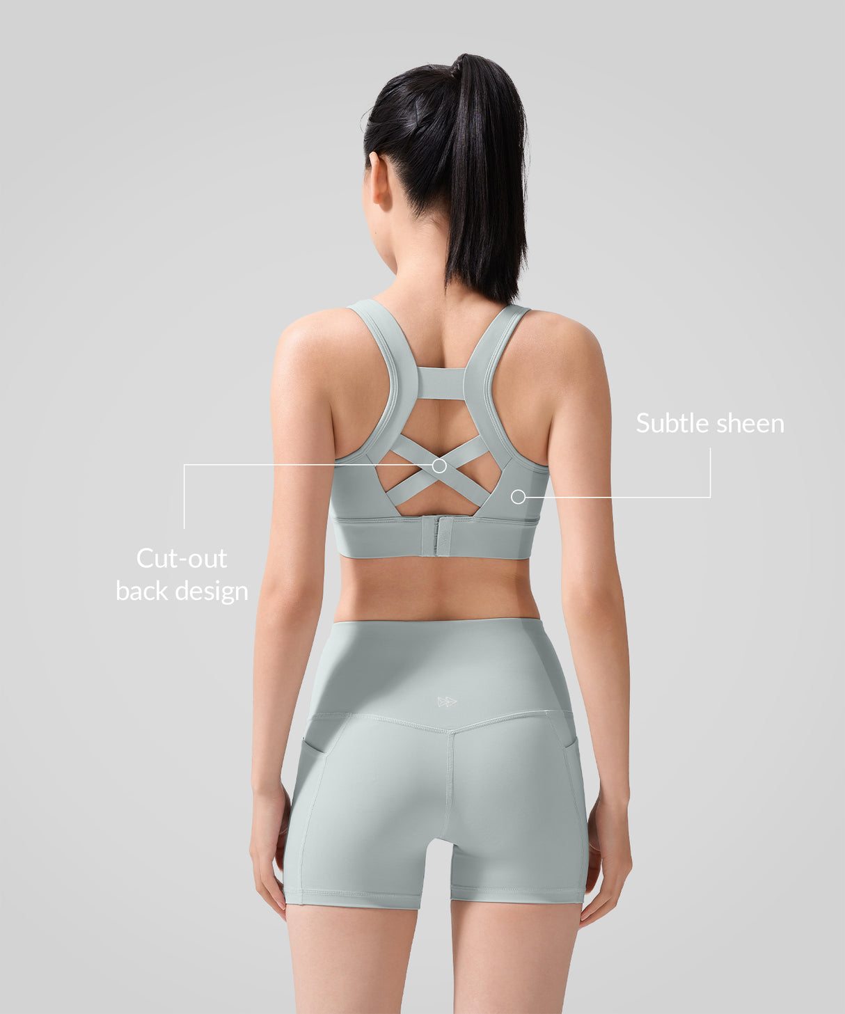 Echo Natural Shine Sportlicher Lauf-BH mit offenem Rücken | Sport-BH mit starkem Halt für Damen