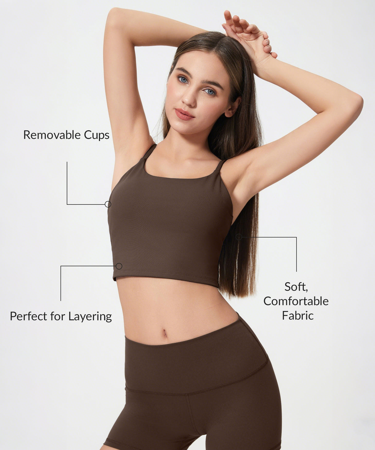 Tanktop mit herausnehmbaren Cups | Sport-Tanktop für Damen