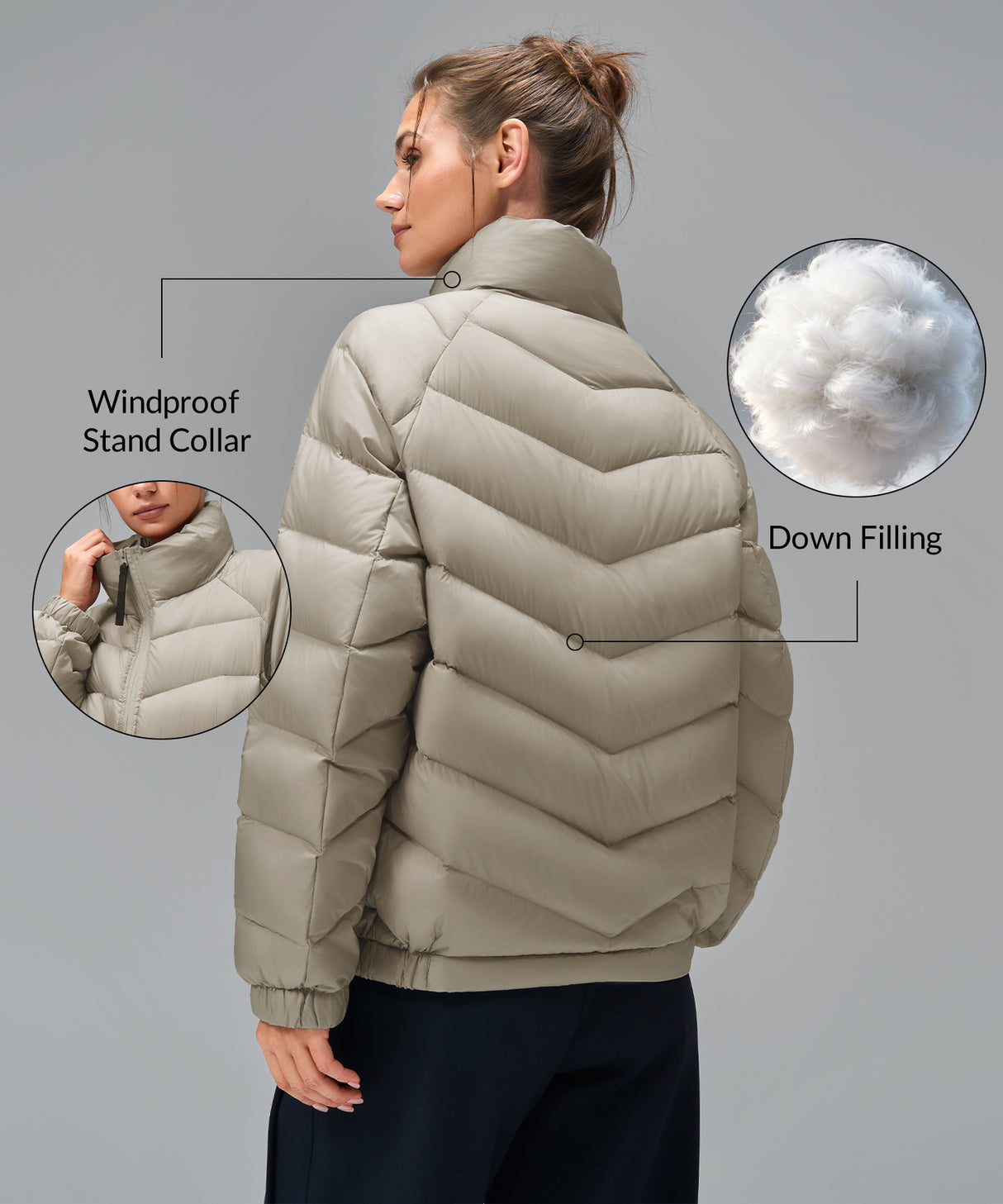 Anywhere Windproof Channel-Quilted Down Jacket | Women's Jackets
