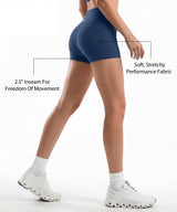Shift High Rise Shorts With No Front Seam Design 2.5 Inches | Women's Yoga, Running & HIIT Shorts