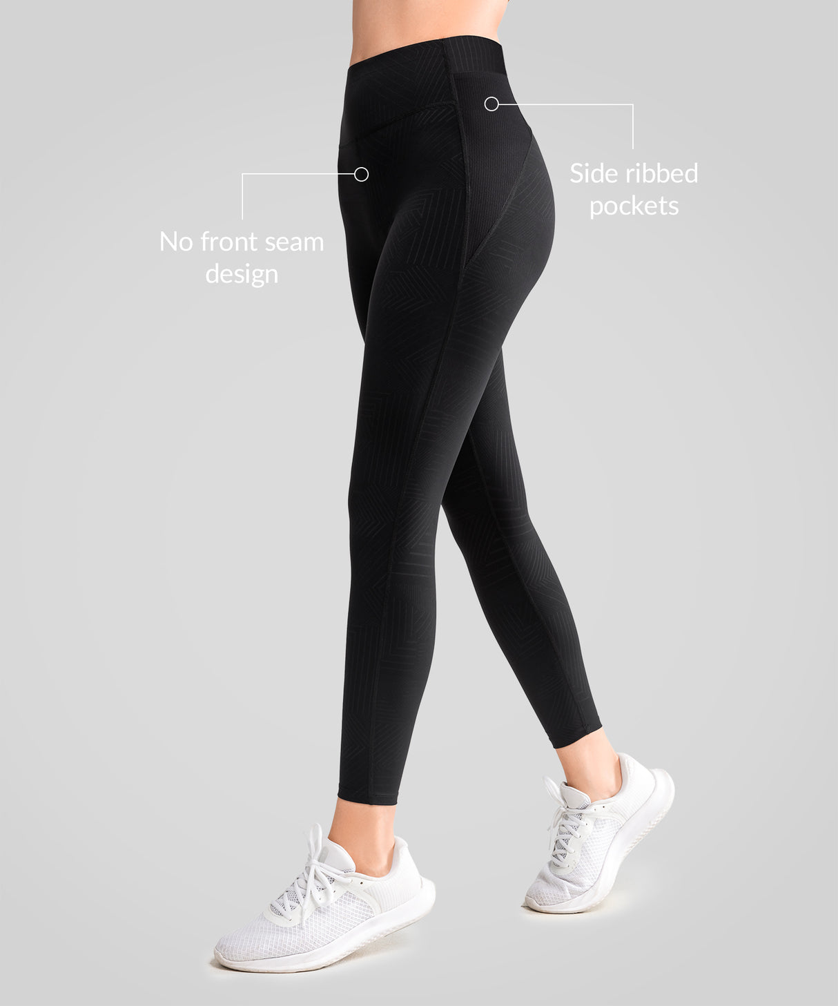 Echo High-Waisted Butt lifting Running Leggings 26" | Women's High Support Leggings