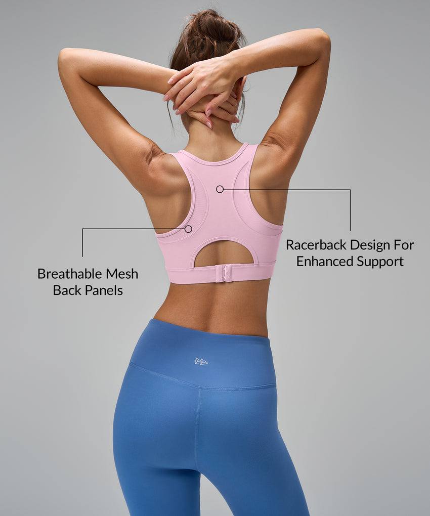 Sculpt Racerback Mesh Hook-Back Sports Bra | Women's High Support Sports Bra