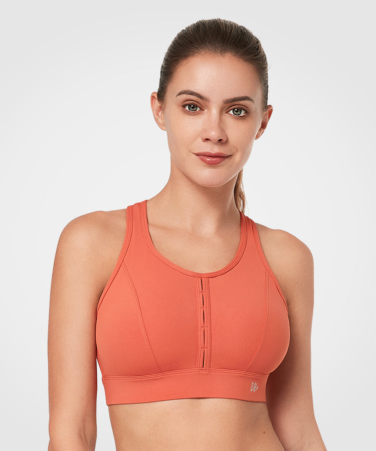 Enfold Hollow out Padded Running Bra | Women's High Support Sports Bra  (Plus Size)