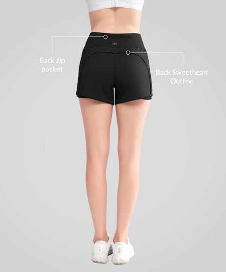 Shift Snabbtorkande träningsshorts i mesh med ficka 8,5 cm | Löparshorts för kvinnor