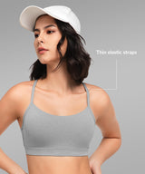 Anywhere Scoop Neckline Strappy Padded Yoga Bra | Women's Light Support Sports Bra