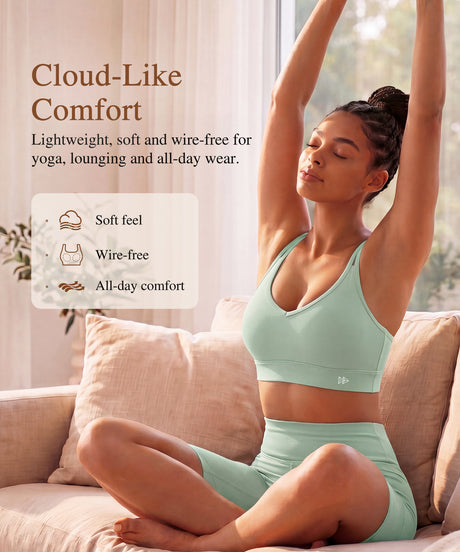 Anywhere Breathable Soft Bra for Yoga & Everyday Wear | Women's Light Support Sports Bra