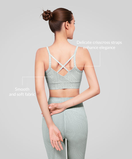 Anywhere V-neck Cross Thin Strap Yoga Bra| Women's Light Support Sports Bra