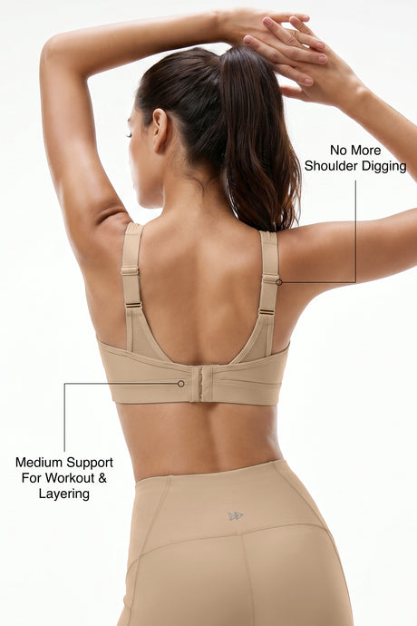 Shift™ Adjustable Strap Sports  Bra With Breathable Mesh, Sweat-Wicking, Sustainable | Medium-Impact Support Best For Running, HIIT, Yoga & Training