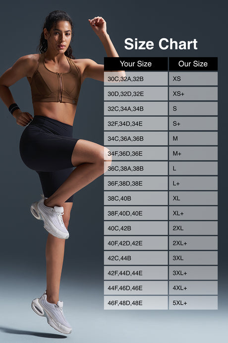 Enfold™ Zip Front Breathable Racerback High Impact Running Bra | Women's High Support Sports Bra
