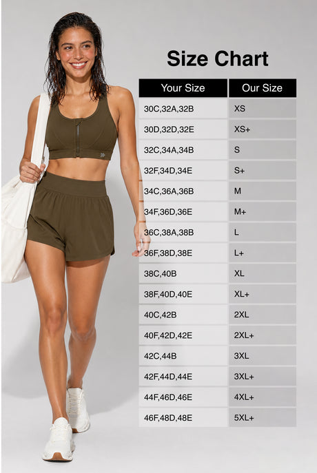 Reggiseno da corsa imbottito con schiena incrociata in rete e cerniera frontale Enfold | Reggiseno sportivo ad alto sostegno da donna