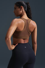 Reggiseno da corsa imbottito con schiena incrociata in rete e cerniera frontale Enfold | Reggiseno sportivo ad alto sostegno da donna
