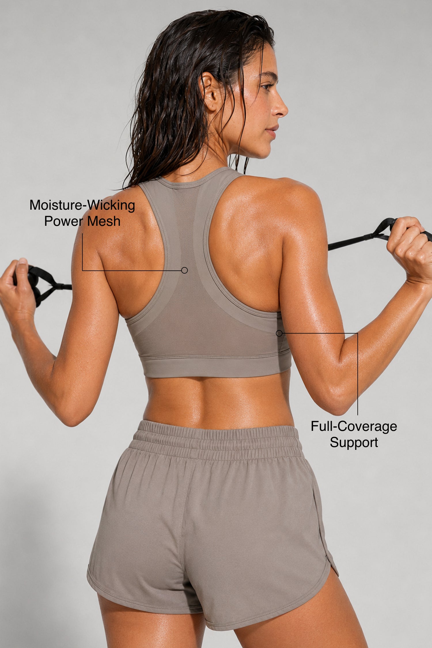 Enfold™ Zip Front Breathable Racerback High Impact Running Bra