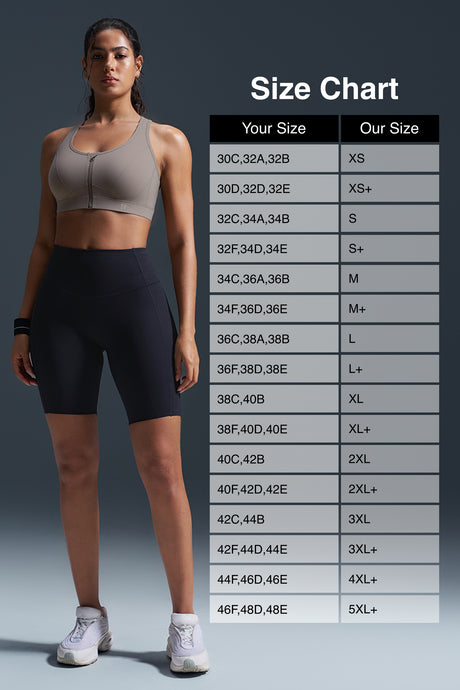Enfold™ Zip Front Breathable Racerback High Impact Running Bra | Women's High Support Sports Bra
