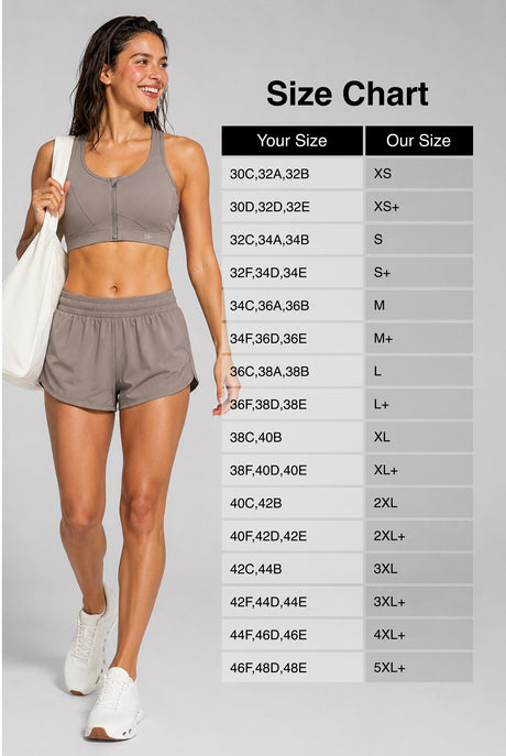 Enfold Zip Front Mesh Racerback Vadderad Löpar-BH | Sport-BH med Högt Stöd för Damer
