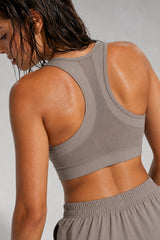 Enfold™ Zip Front Breathable Racerback High Impact Running Bra | Women's High Support Sports Bra
