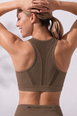 Enfold Zip Mesh gepolsterter Lauf-BH | Damen-Sport-BH mit starkem Halt