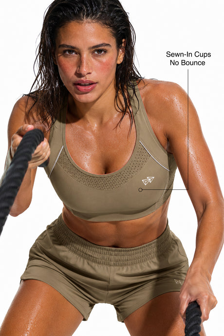 Gepolsterter Lauf-BH mit Sculpt Racerback-Linie | Sport-BH mit starkem Halt für Damen