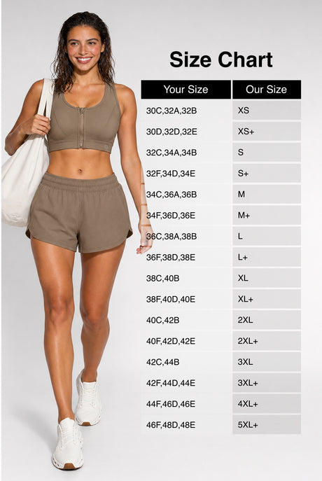 Enfold™ Zip Front Breathable Racerback High Impact Running Bra | Women's High Support Sports Bra