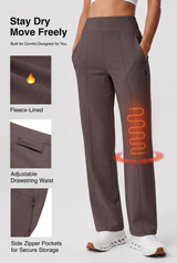 Shift™ Fleece-Lined Thermal Stretch Pants with Pockets  | Women's Sports Pants