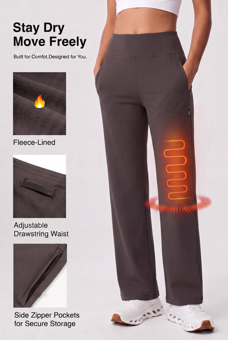 Shift™ Fleece-Lined Thermal Stretch Pants with Pockets  | Women's Sports Pants - image 19