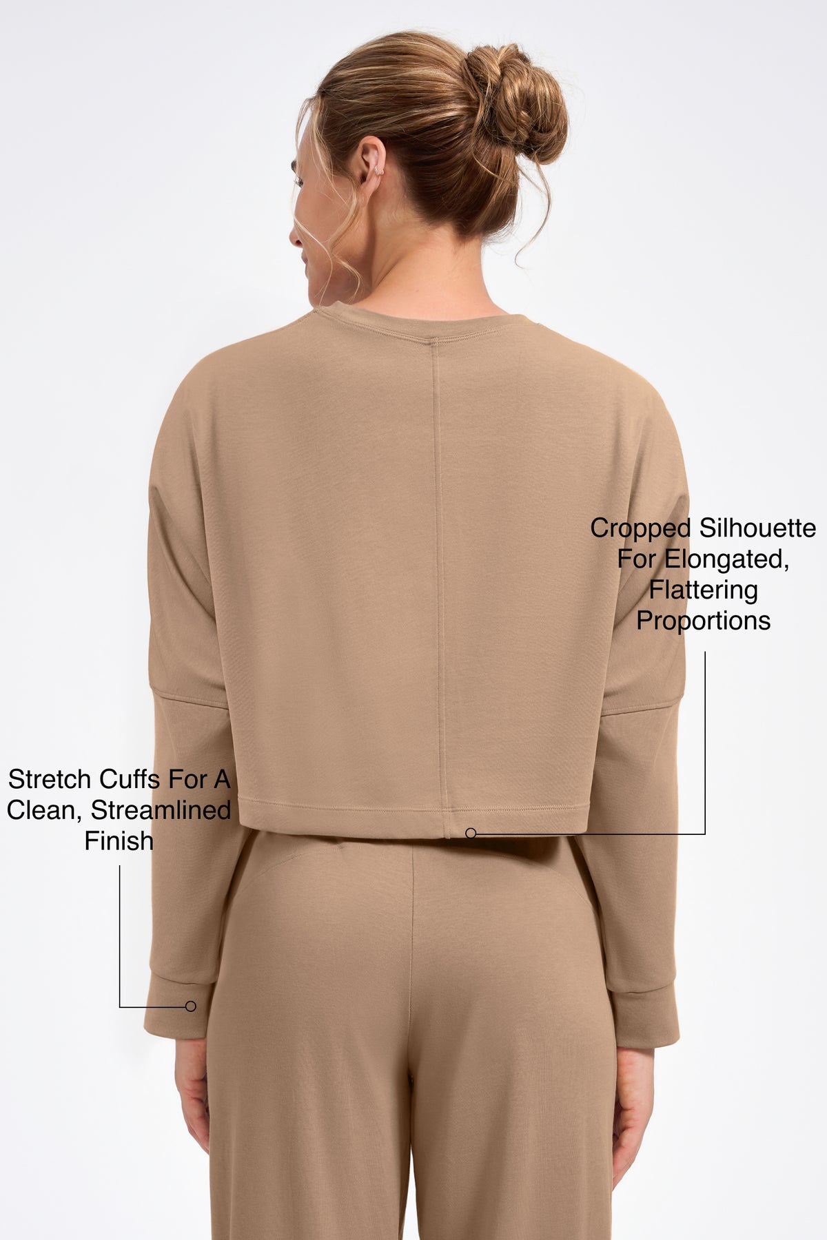 Anywhere™ Women's Cropped Batwing Sleeve Sweatshirt