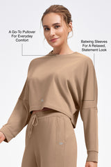 Anywhere™ Women's Cropped Batwing Sleeve Sweatshirt