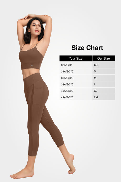 Sculpt™ Scoop Neckline  Strappy Padded Yoga Bra | Women's Light Support Sports Bra