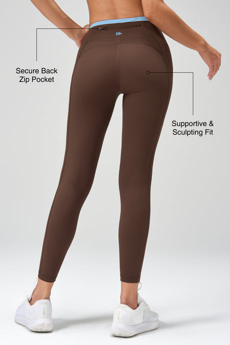 Leggings mit hohem Bund und Taschen, 63,5 cm (25 Zoll) | Leggings mit starkem Halt für Damen