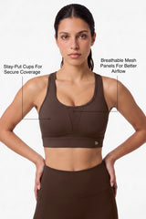 Power™ Breathable Panel With Adjustable Support Sports Bra | High Support for Running, HIIT & Training