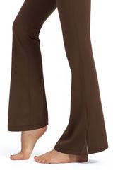 Pantalones acampanados de cintura alta con dobladillo dividido Anywhere | Pantalones de sujeción ligera para mujer