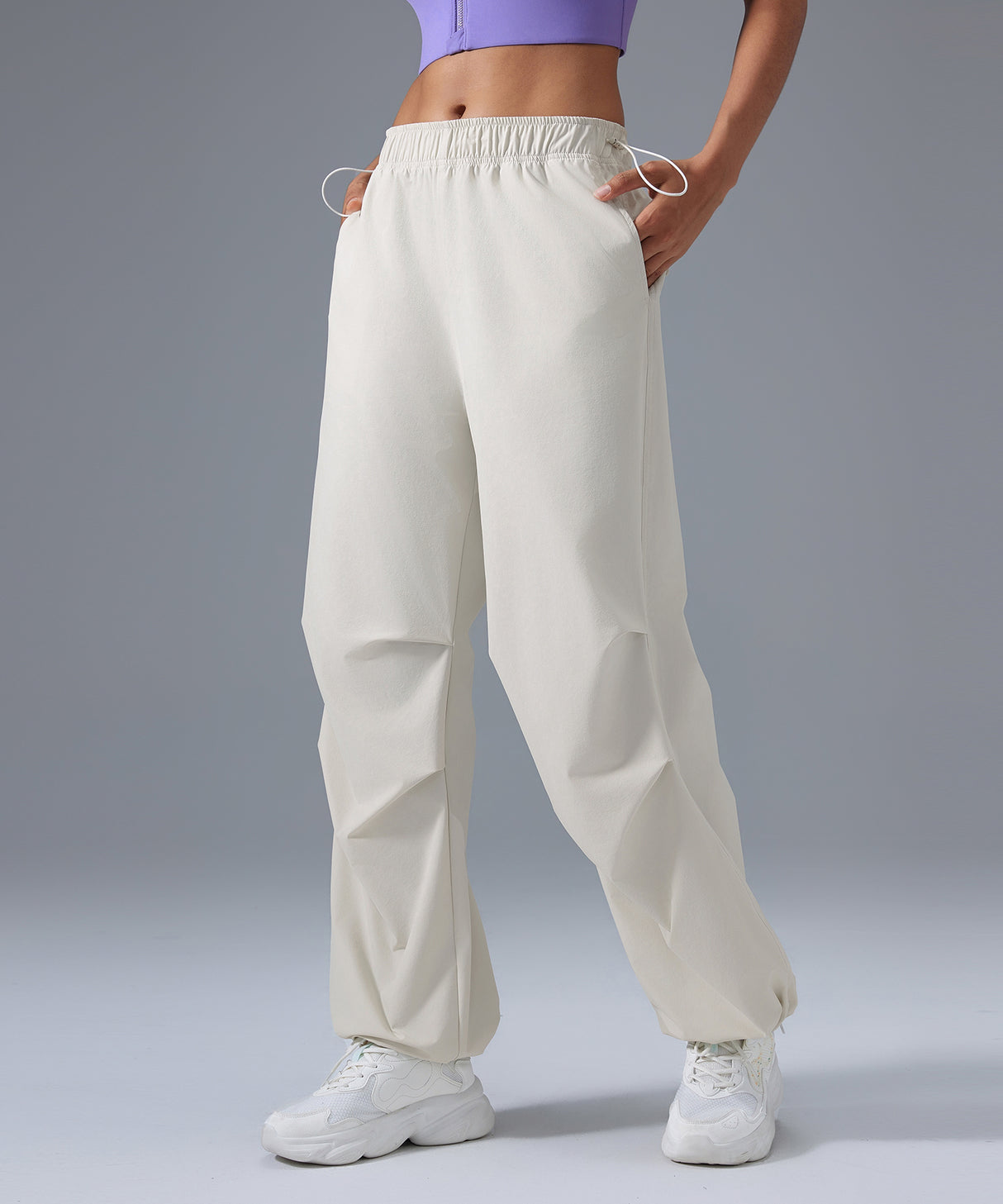 Pantaloni cargo rinfrescanti con elastico in vita e tasche, 28" | Pantaloni leggeri di supporto da donna