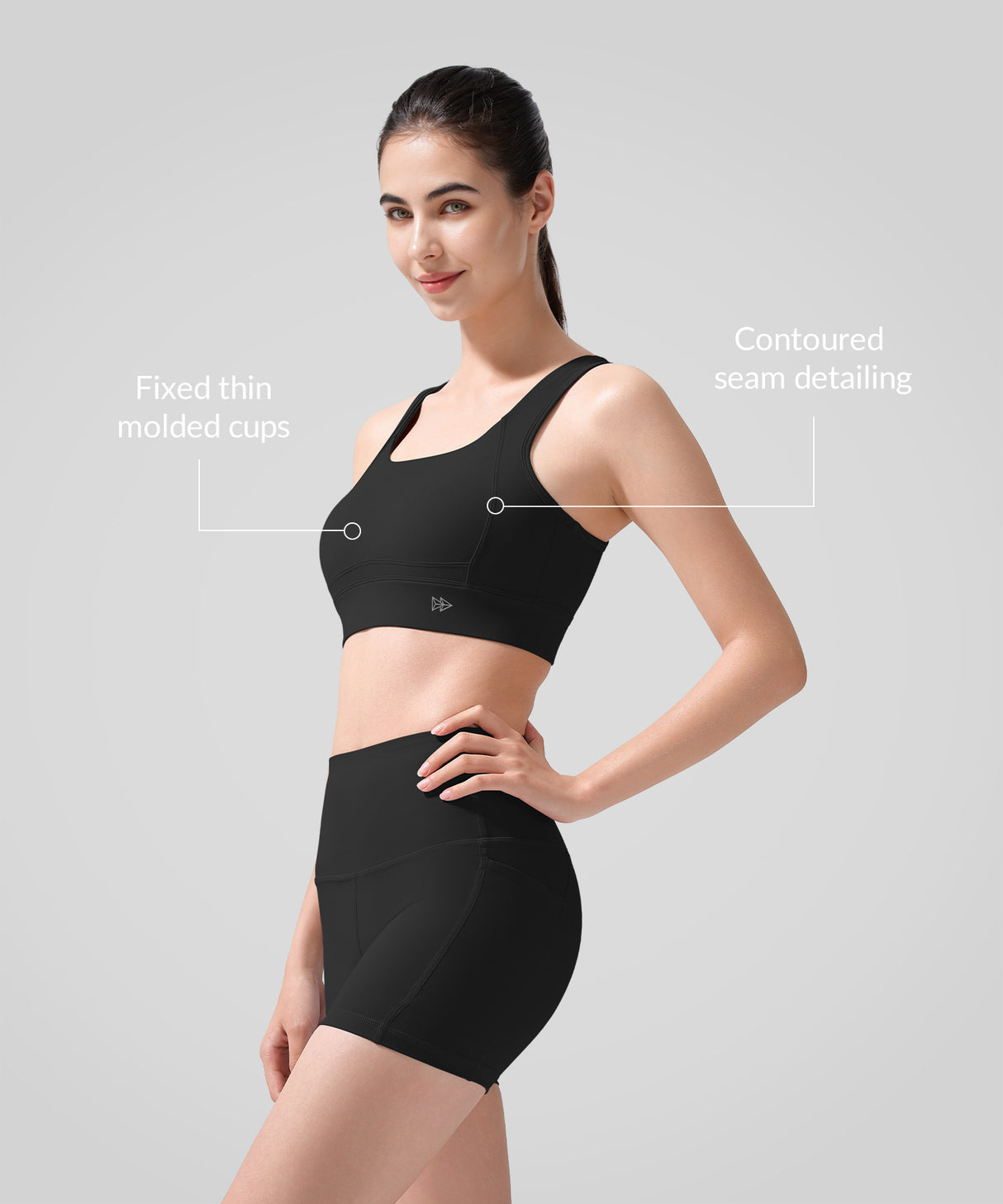 Echo Natural Shine Sporty Löpar-BH med Öppen Rygg | Sport-BH med Högt Stöd för Damer