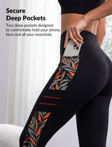 Leggings de running Echo de cintura alta con estampado de 66 cm | Leggings de alta sujeción para mujer