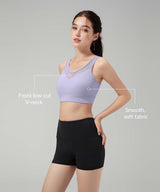 Power Front Sheer Mesh H-Back Sports Bra| Women's High Support Sports Bra